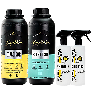 Kit 2 Borrifadores Cadmix + Multicar + Extratcar 1L Cadillac