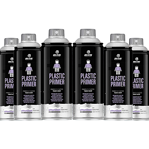 Kit 6x Tinta Spray Primer Para Plásticos 400ml PRO MTN