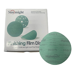 10un Disco Lixa Sem Furos 6" P1500 Finishing Disc Sunmight