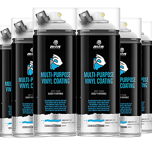 Kit 6x Tintas Spray Envelopamento Líquido Preto Met 400ml PRO MTN