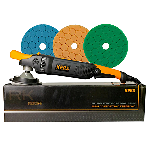 Politriz Rotativa RK 1250W 220V + Boinas de Espuma Hyper
