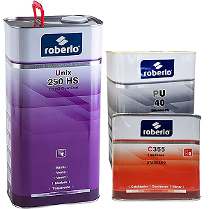 Verniz 250hs 2:1 5L + Catalisador C355 + Diluente 5L Roberlo