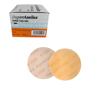 10 Mini Discos Lixa Sem Furos 3" 75mm K-1200 Orange Kovax