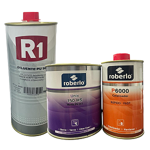 Kit Verniz Unix 150HS 2:1 Para Reparos Rápidos Roberlo