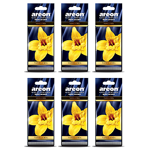 Kit 6 Unidades Aromatizante Automotivo Vanilla Mia Mon Areon