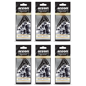 Kit 6 Unidades Aromatizante Areon Mon Black Crystal