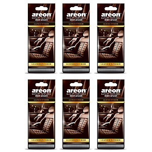 Kit 6 Unidades Aromatizante Mon Areon Leather Interior