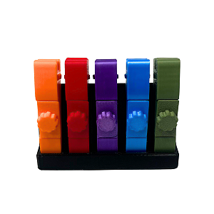 Kit 5 Micro Taco Lixamento Samuka com Suporte Organizador