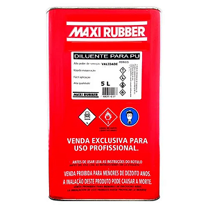Solvente Diluente Pu 5L Maxi Rubber