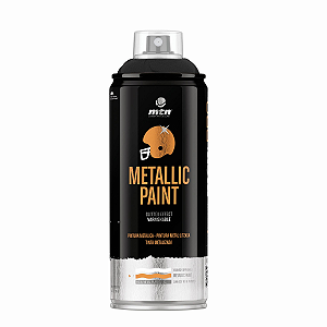 Tinta Spray Metálica Preto 400ml PRO MTN