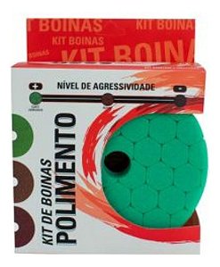 Kit 3 Boinas de Espuma Hex Corte - Refino - Lustro 5" SGT