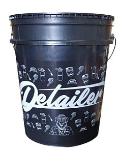 Balde 19L Preto C/ Logo Branco Sem Separador Detailer