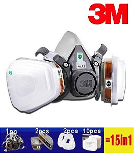 Máscara Respirador Semi Facial 3M 6200 completa 15 IN 1