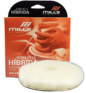 Boina Lã Hibrida Branca 5"corte agressivo Roto Orbital Mills