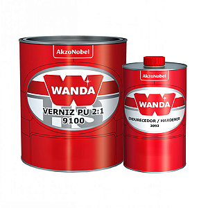 Verniz HS PU 2:1 9100 900ml + Catalisador 3093 450ml Wanda
