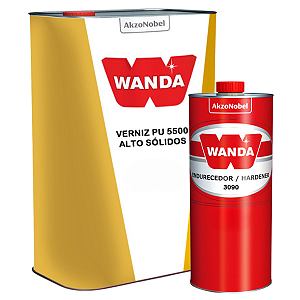Kit Verniz PU 5500 5:1 HS 5L + Catalisador 3090 1L Wanda