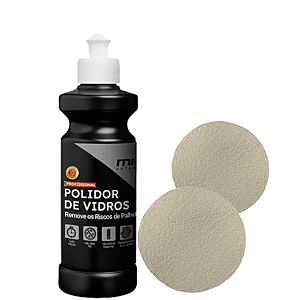 Kit Polidor de Vidros + 2 Boinas de Algodão 3'' Mills