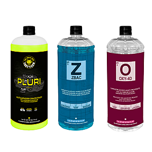 kit Higienização Easytech - Pluri1,5L + Zbac1,5L + Oxy-4D 1,5L