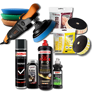 Kit Completo Polimento Premium Politriz Rotativa 110V