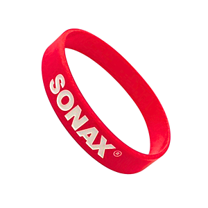 Pulseira de Silicone Vermelha e Branca SONAX