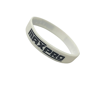 Pulseira Silicone Branca e Preta Maxpro