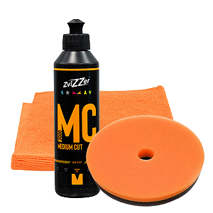 Kit Corte Médio HC 3000 250ml + Boina 5" + Flanela Zvizzer