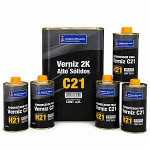 Verniz 2K C21 4,5L + 5 Catalizador H21 Sherwin Williams