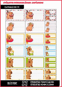 ETIQUETA PERSONALIZADA CAPIVARA C/24
