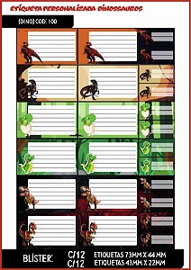 ETIQUETA PERSONALIZADA DINO C/24