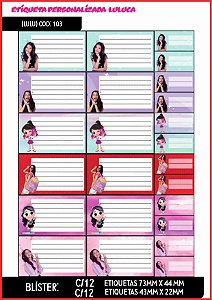 ETIQUETA PERSONALIZADA LULU C/24