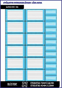 ETIQUETA PERSONALIZADA AZUL C/24