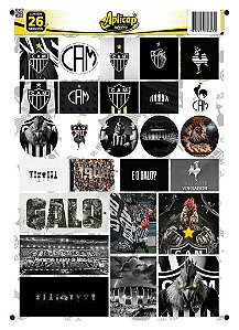 APLICAP ADESIVO STIKER A4 ATLETICO 01 BLISTER C/26 ADESIVOS