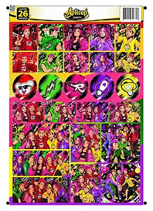 APLICAP STIKER A4 DOS ROSAS 01 BLISTER C/26 ADESIVOS