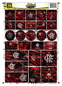 APLICAP STIKER A4 FLAMENGO 01 BLISTER C/26 ADESIVOS