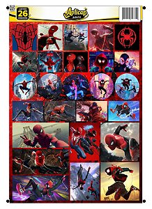 APLICAP STIKER A4 HOMEM ARANHA 01 BLISTER C/26 ADESIVOS