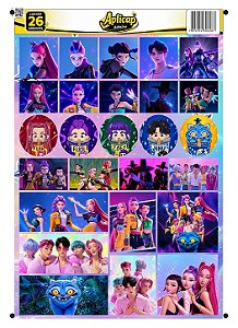 APLICAP STIKER A4 KPOP 01 BLISTER C/26 ADESIVOS