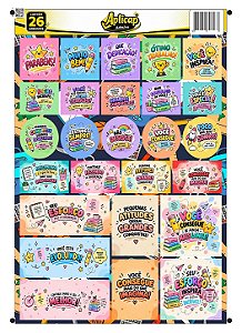APLICAP STIKER A4 PEDAGOGICO 1 01 BLISTER C/26 ADESIVOS
