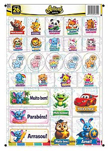 APLICAP STIKER A4 PEDAGOGICO 2 01 BLISTER C/26 ADESIVOS