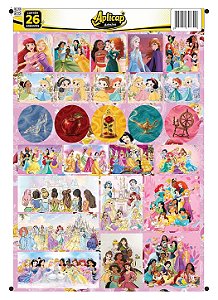 APLICAP STIKER A4 PRINCESAS 01 BLISTER C/26 ADESIVOS