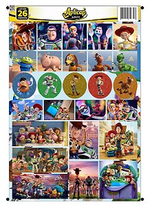 APLICAP STIKER A4 TOY STORY 01 BLISTER C/26 ADESIVOS