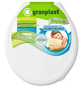 ASSENTO ALMOFADADO OVAL BRANCO GRANPLAST