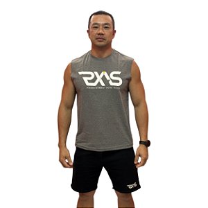 Regata Machão Logo PFY cinza mescla