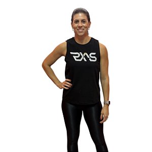 Regata Fem. Logo Palavras Preta