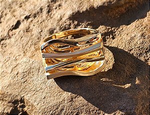 Anel Fluxo Ondas em Ouro 18K | KROETZ