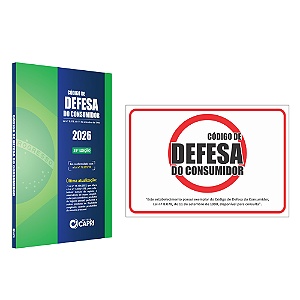 Kit Livro Código de Defesa do Consumidor Atualizado 2026 39ª Edição + Placa Adesiva
