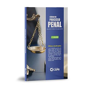 Livro Código De Processo Penal 3ª Edição - Editora Capri
