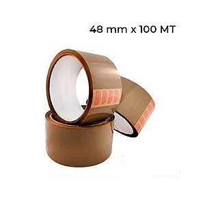 Fita Adesiva Marrom - 48mm - 100 metros