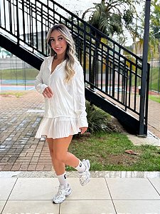 Shorts Saia Plissado
