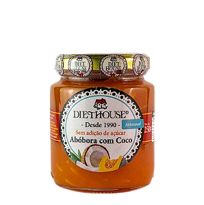 Doce de Abóbora com Coco Artesanal Zero Açúcar 250g