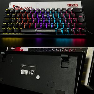 Teclado Mecânico Layout 60% Gamer Kalkan Loki